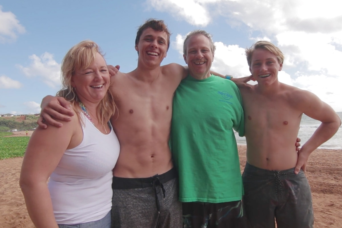 Marcus Bloss with his family