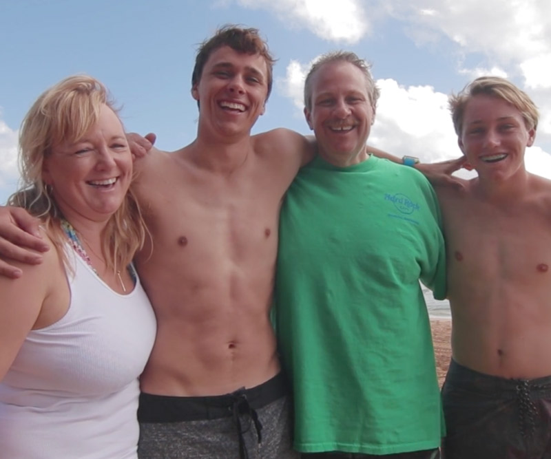 Marcus Bloss with his family