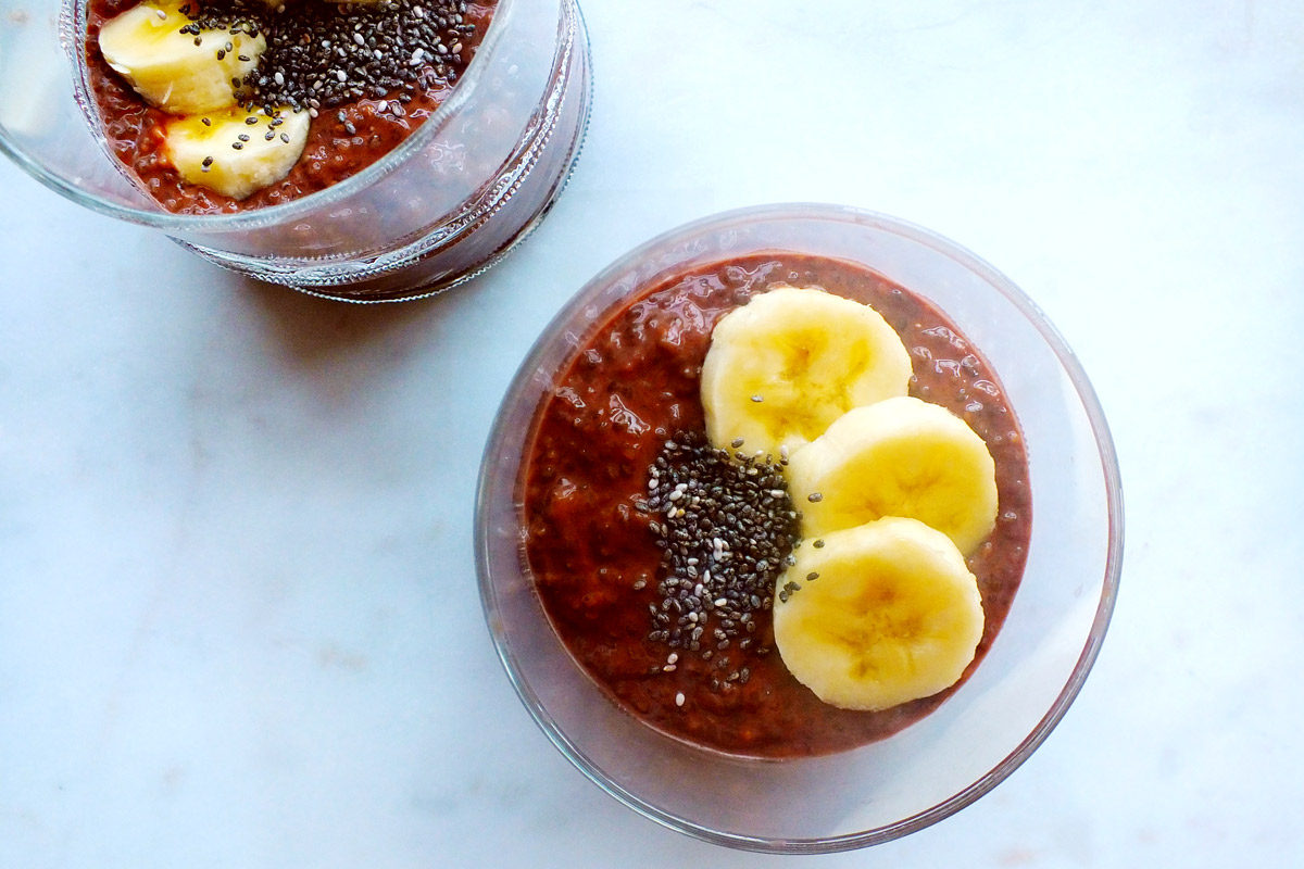 Chocolate Banana Chia Seed Pudding