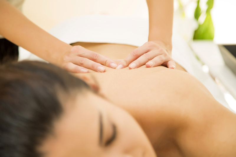 woman getting a massage