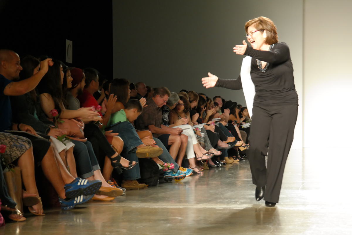 Anne Yoshioka giving speech to her audience