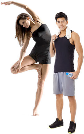two people in activewear