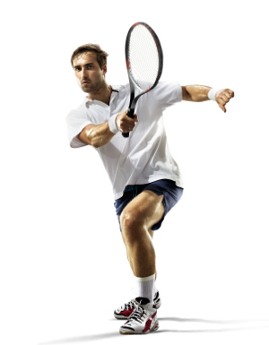 man playing tennis