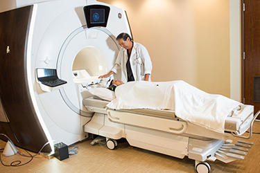 patient getting an MRI