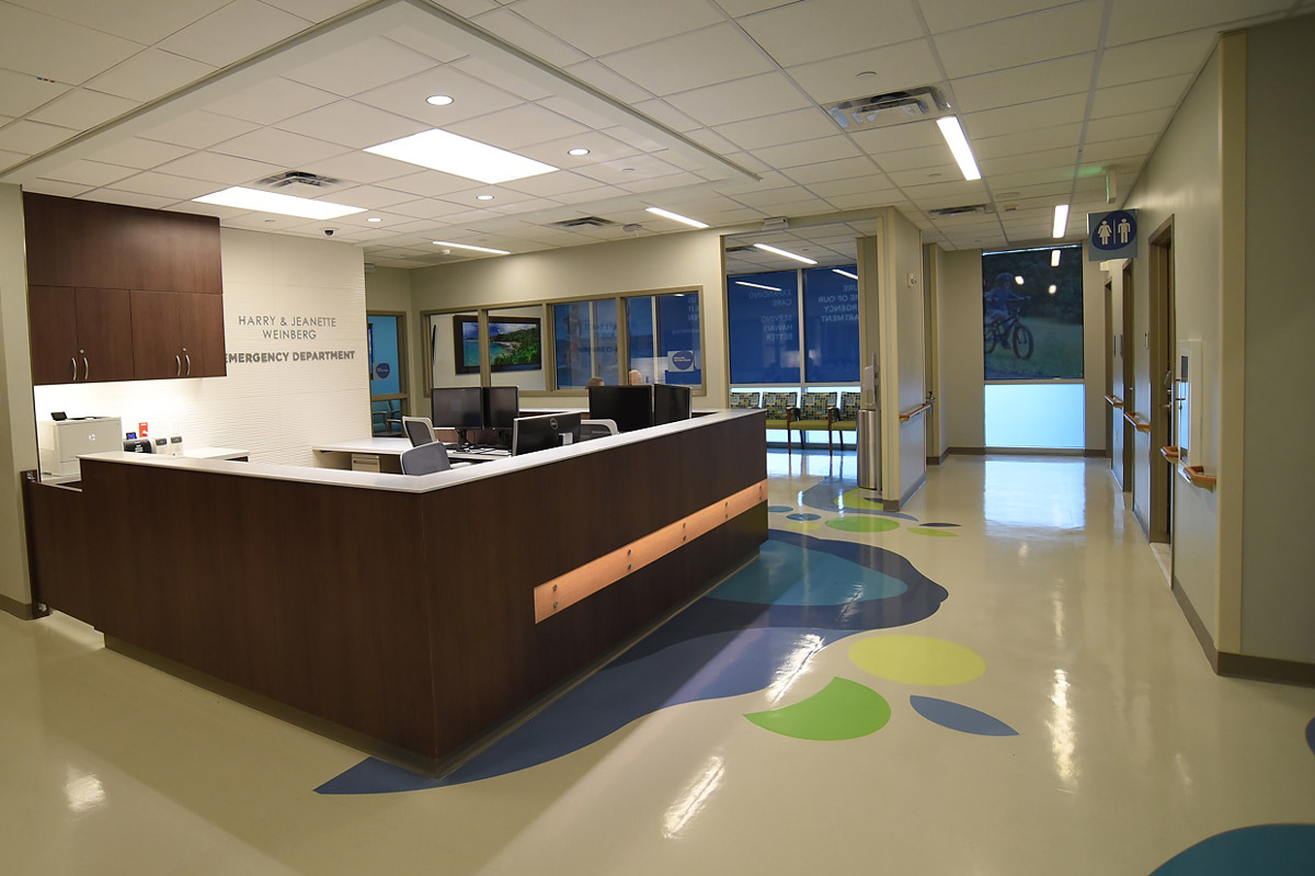 Front desk/waiting area of the new Kapiolani Emergency Department