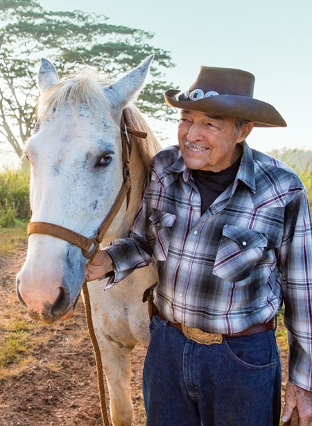 William Martin continues to lead an active lifestyle, making time to ride his horse Lani at least once a week.
